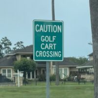 Golf Cart Crossing Sign