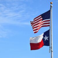 Texas and American Flag